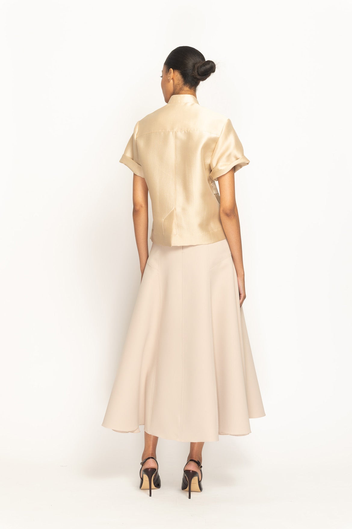 Almond Gazaar Button Up Blouse Back