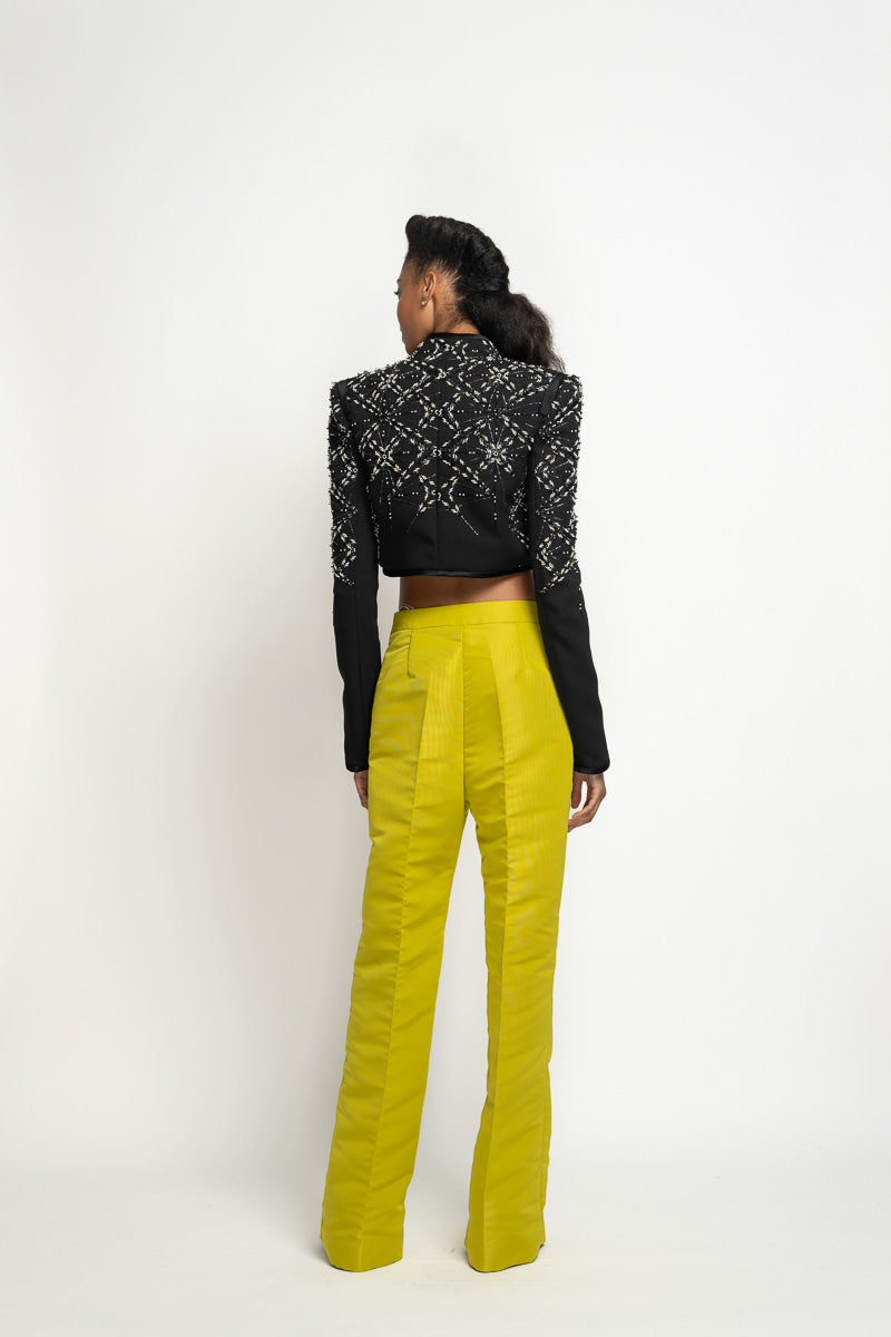 Chartreuse Faille Trousers 5