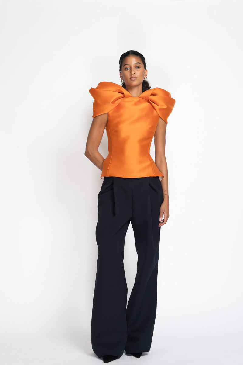 Tangerine Gazar Petal Shoulder Top 1