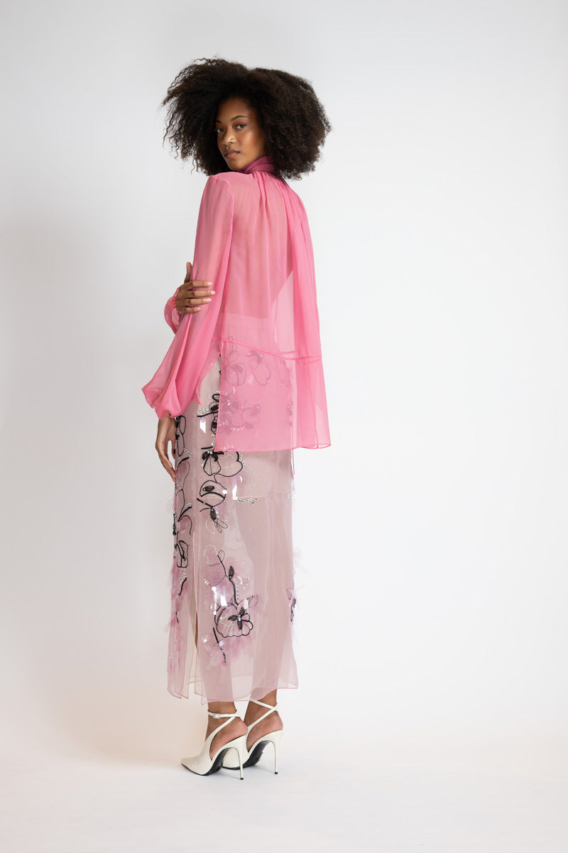 Silk Chiffon Poets Blouse