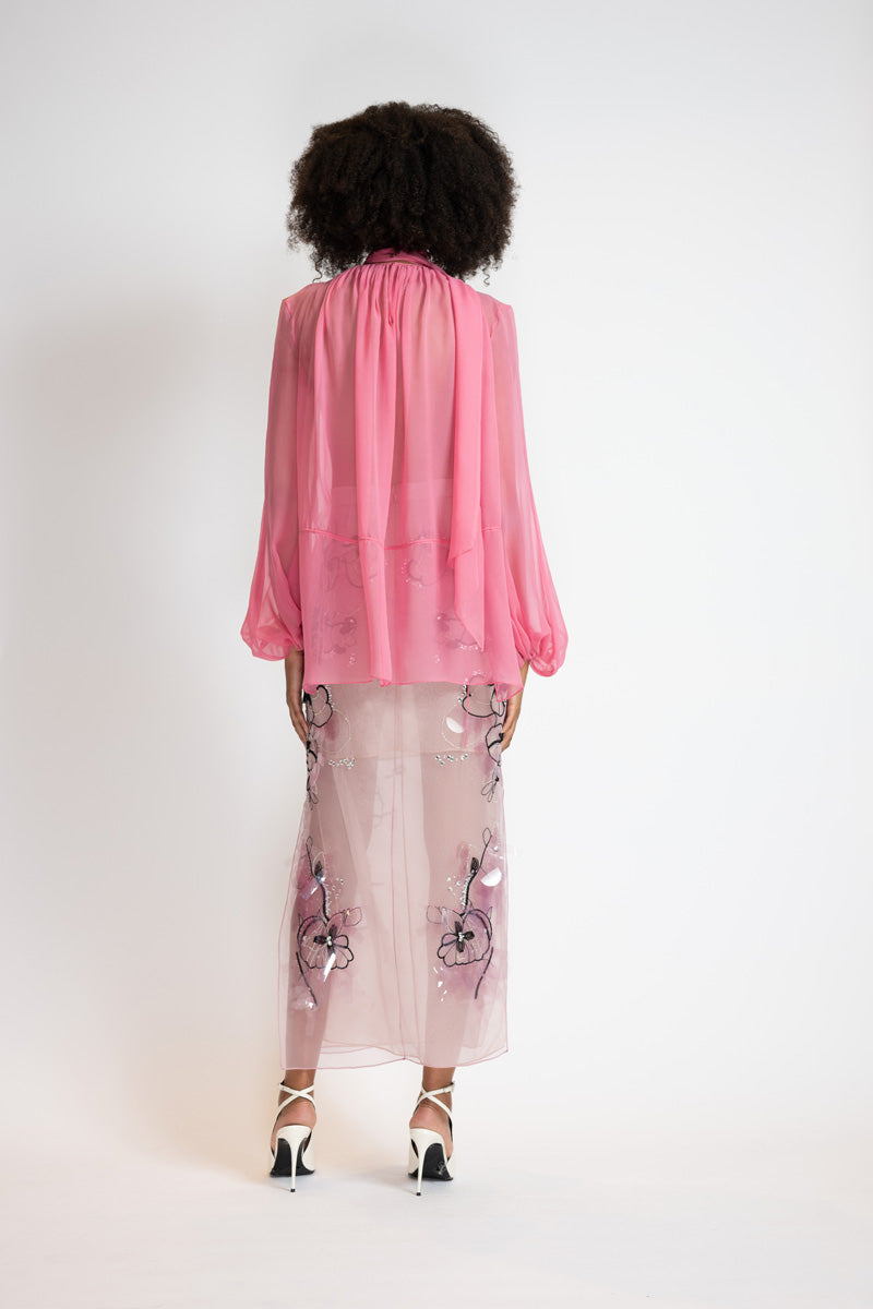 Silk Chiffon Poets Blouse