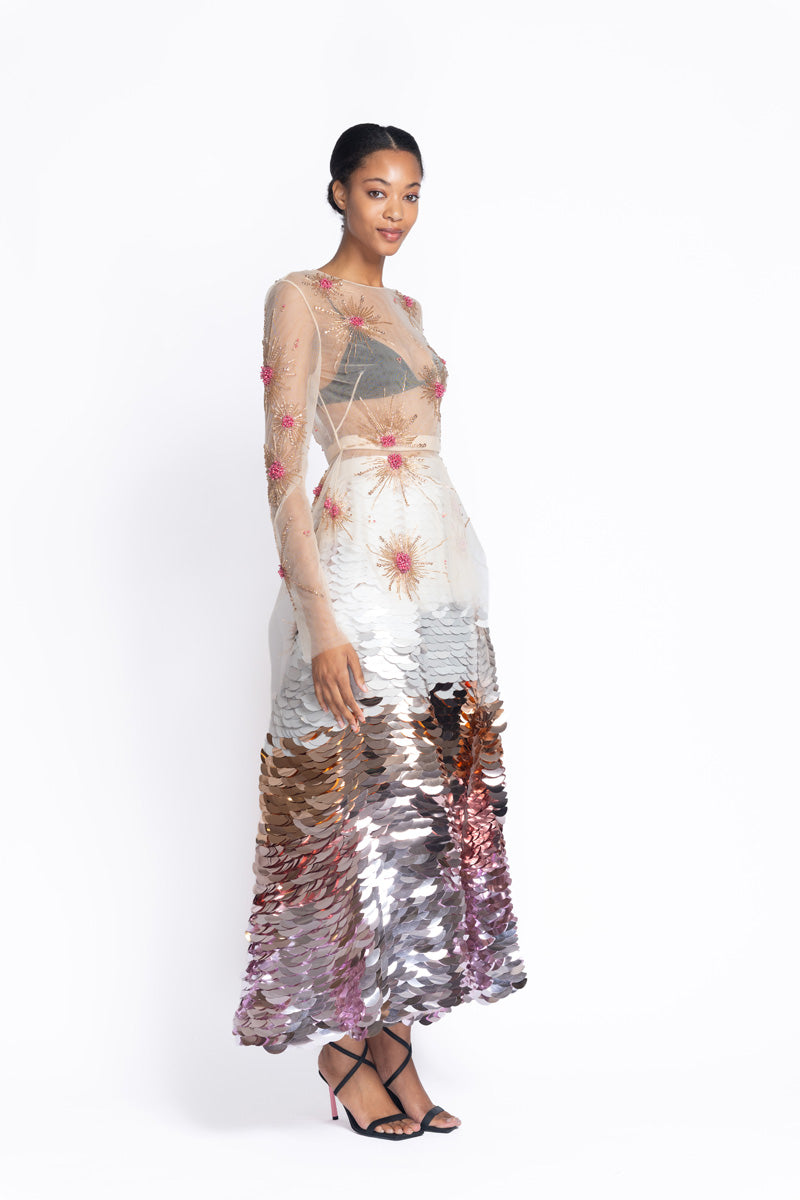Solares Embroidered Tulle Top 3