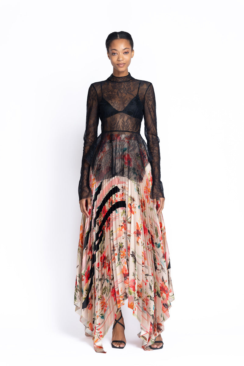 Onyx Chantilly Lace Peplum Top 2