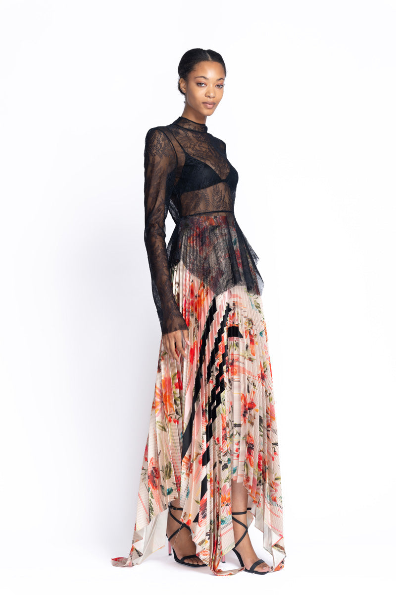 Onyx Chantilly Lace Peplum Top 3