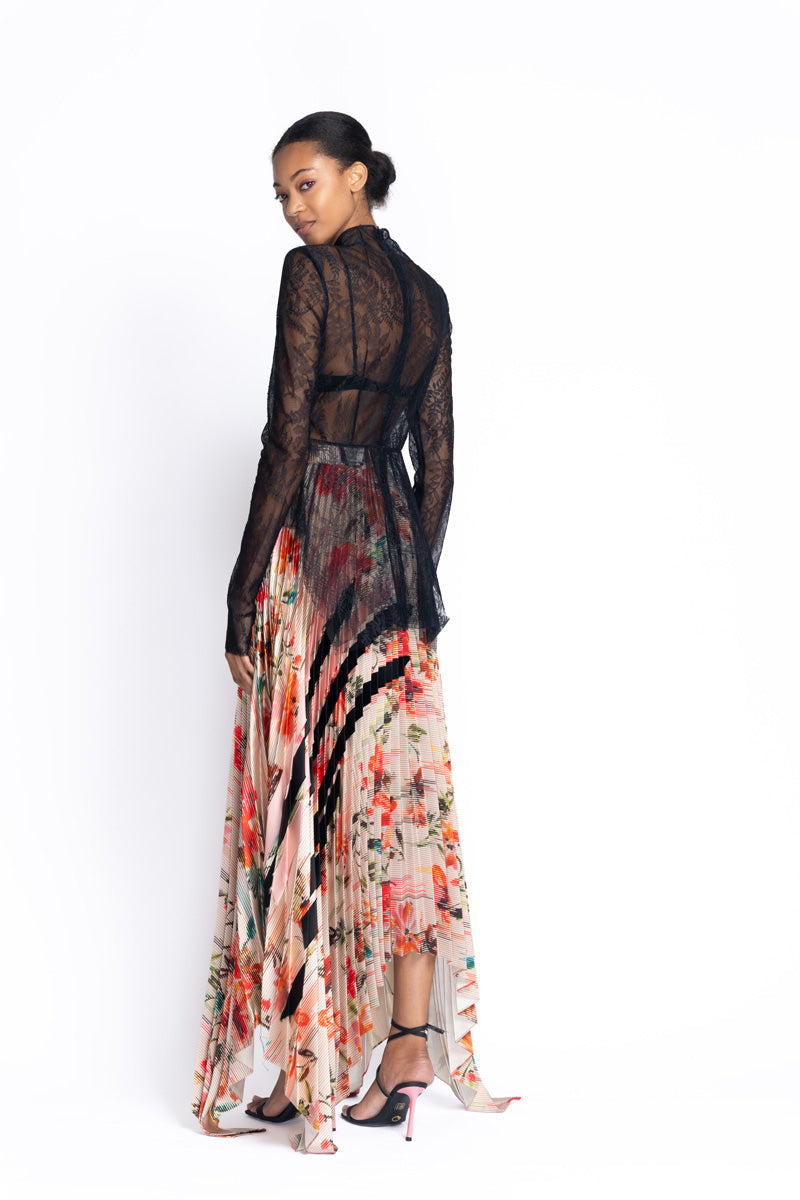 Onyx Chantilly Lace Peplum Top 4