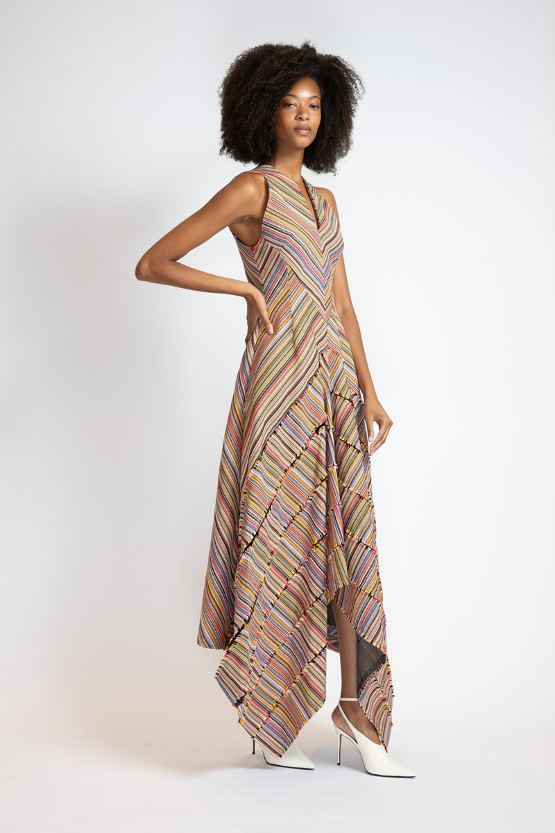 Mashru Jacquard Bias-Cut Skirt Safari Dress 3