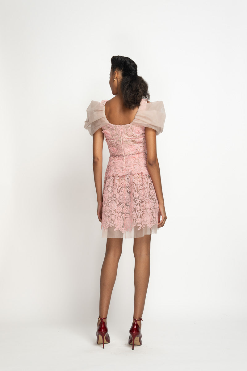 Blossom Pink Smita Lace Moulded Top 5