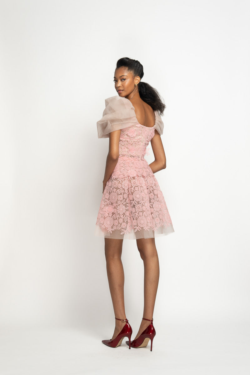 Blossom Pink Smita Lace Moulded Top 4