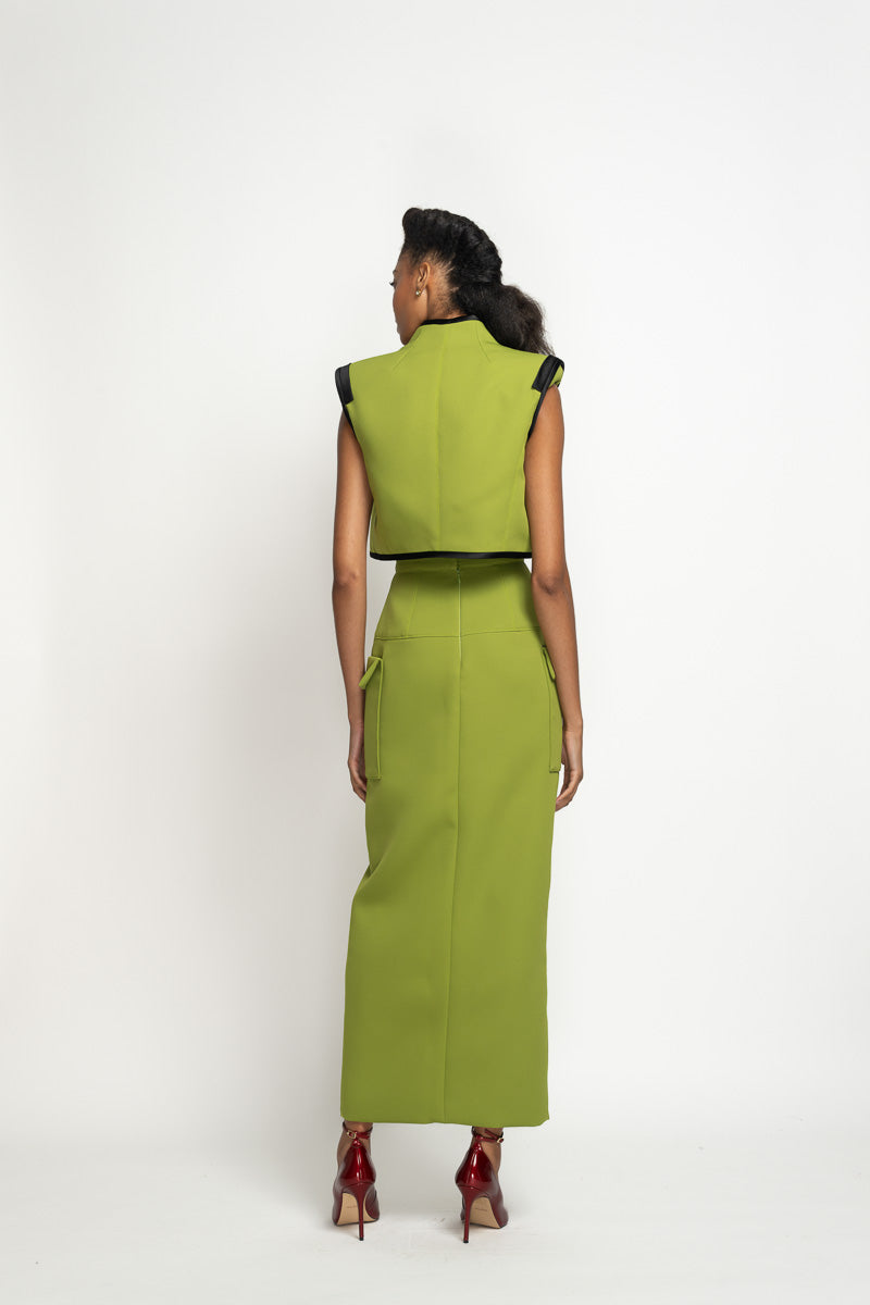 Olive Cady Cropped Vest 5