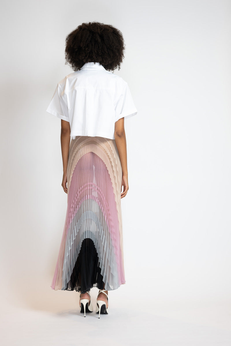 Pleated Organza Multi Color Skirt 4