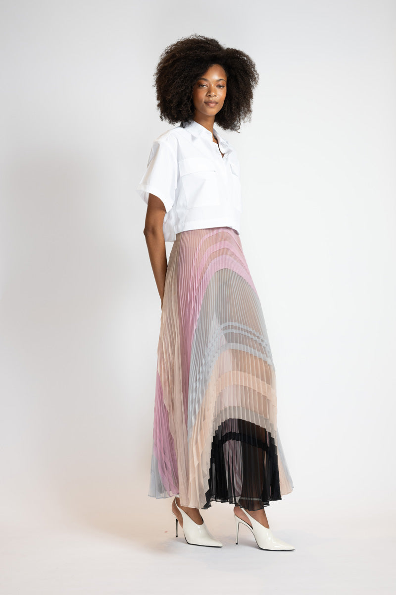 Pleated Organza Multi Color Skirt 2