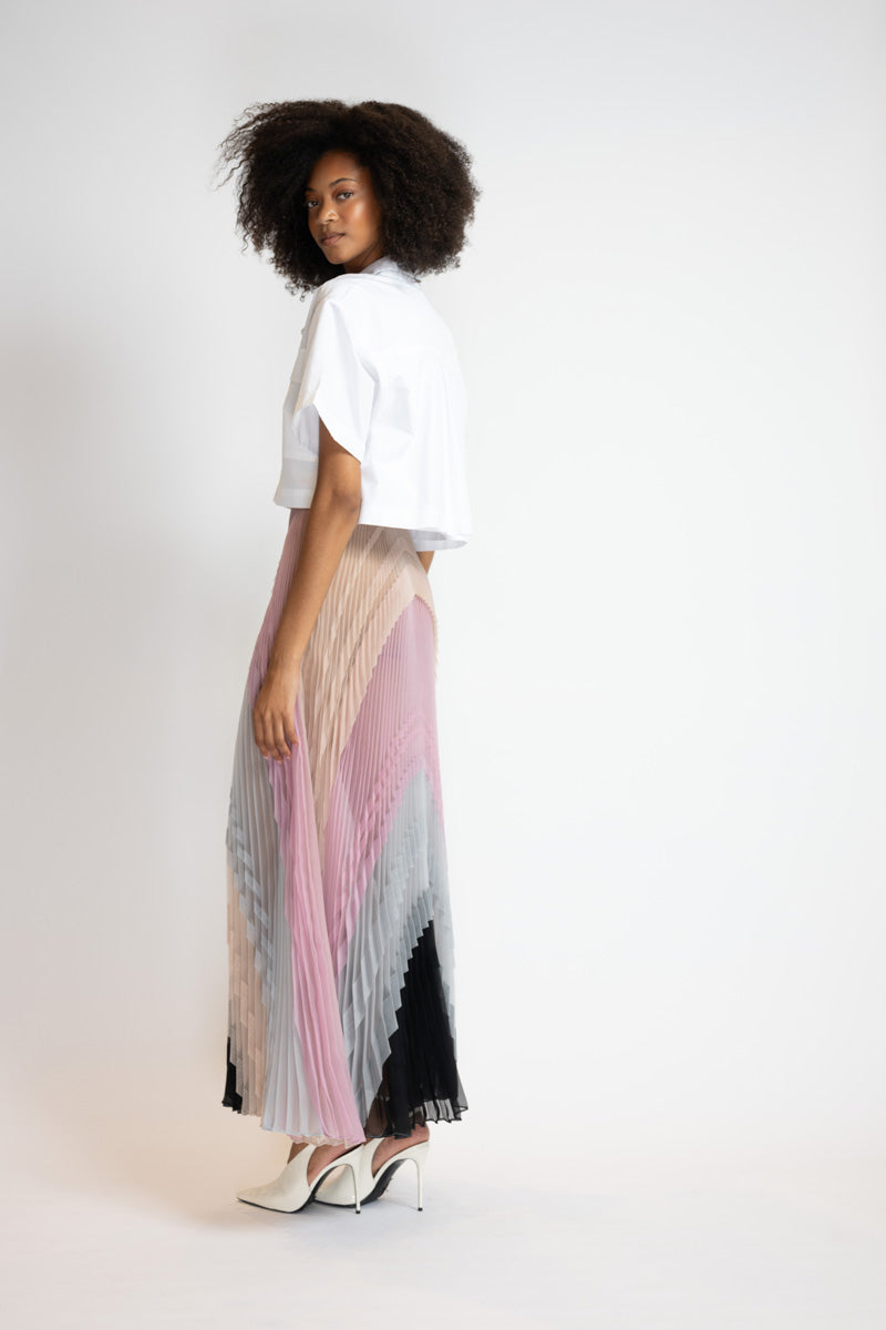 Pleated Organza Multi Color Skirt 3