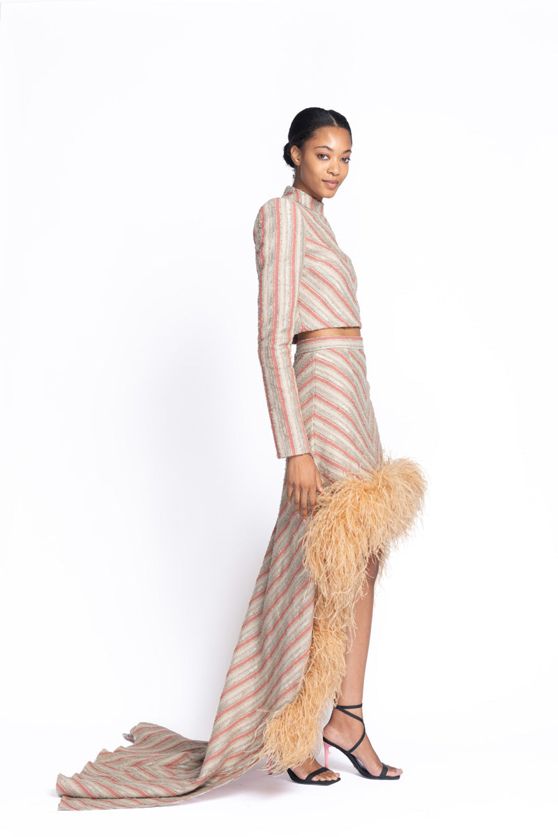 Viale Jacquard Cropped Top 2