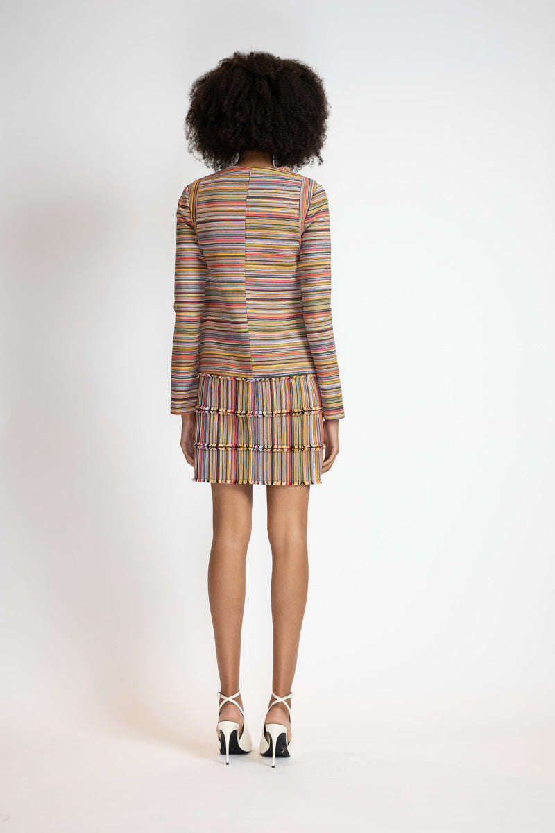Mashru Jacquard Mini Shift Dress 4