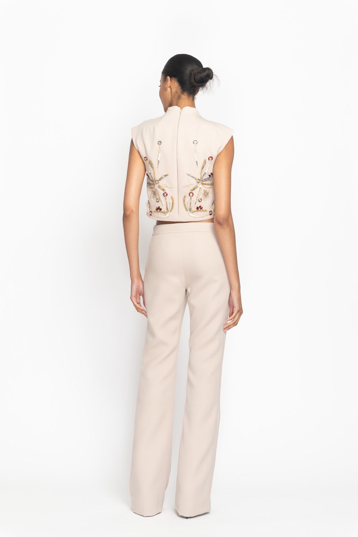Almond Cady Bell Bottom Trouser Back