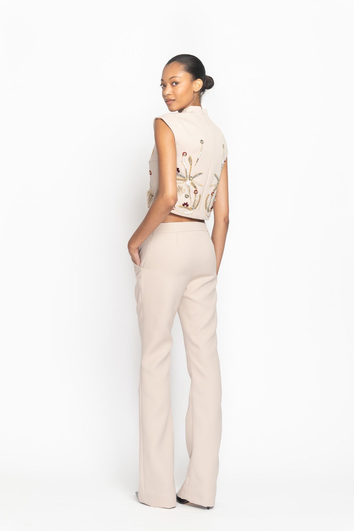 Almond Cady Bell Bottom Trouser Side Two
