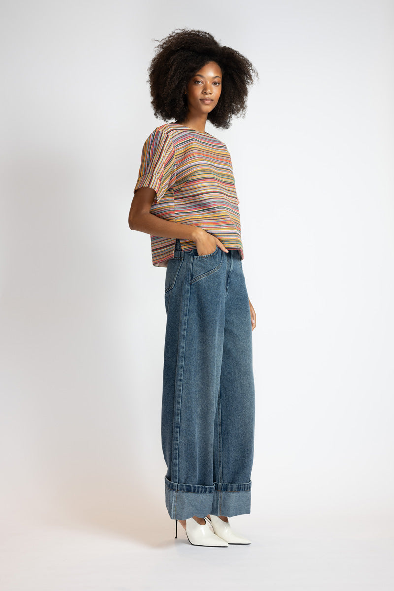 Mashru Jacquard Cargo Top 2
