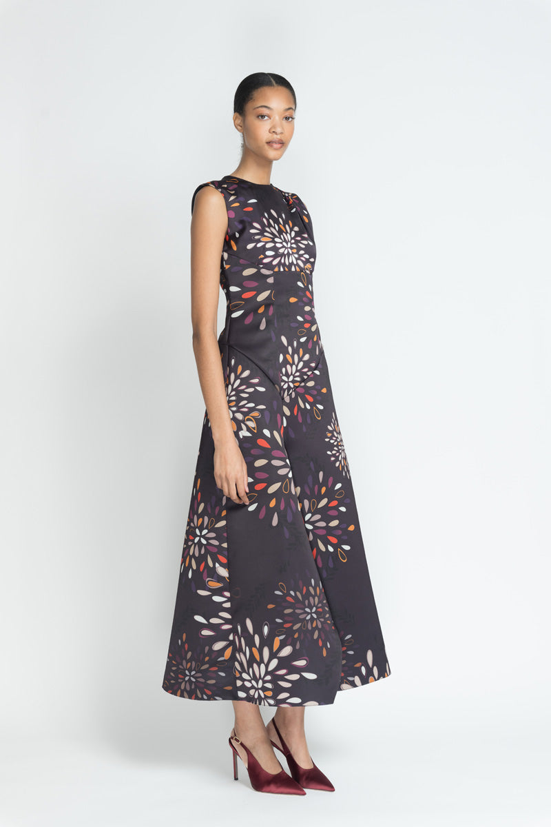 Sashi Print Double Satin Day Dress 3