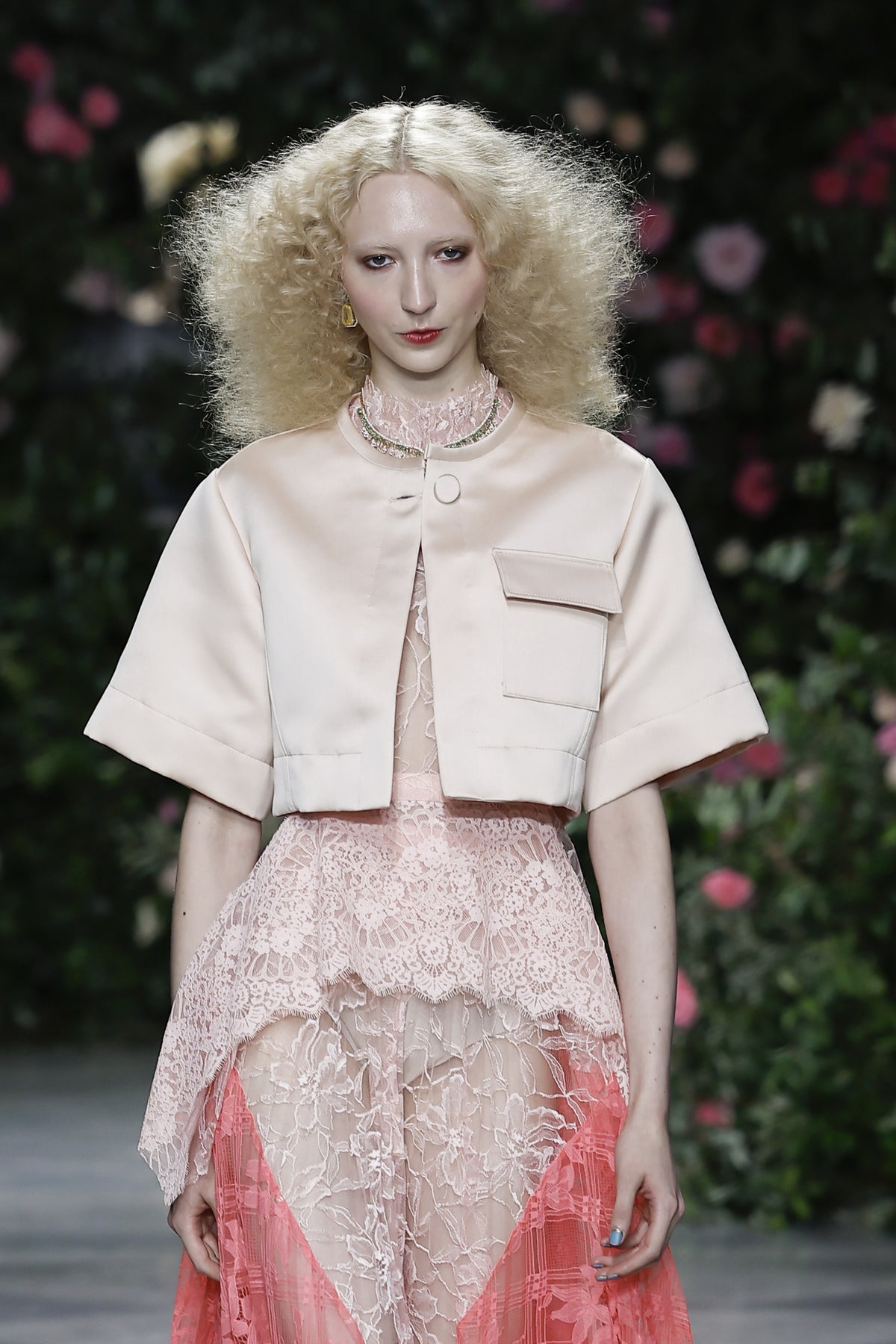 Peony Chantilly Lace Peplum Top