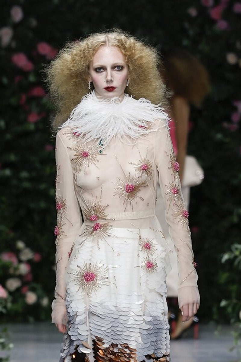 Solares Embroidered Tulle Top