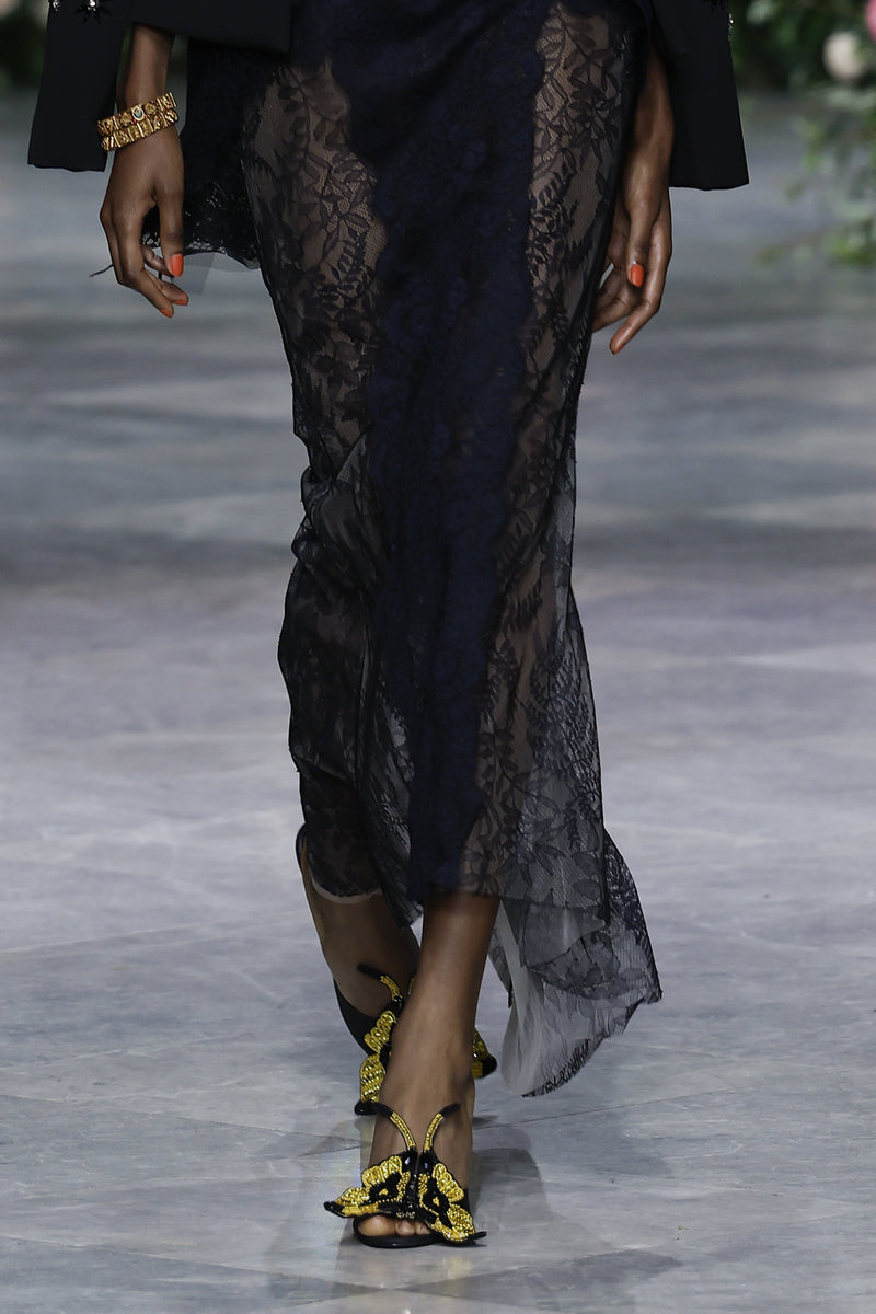 Onyx Chantilly Lace Corset Skirt