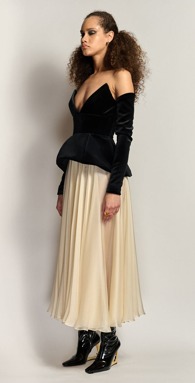 Silk Chiffon Lily Skirt