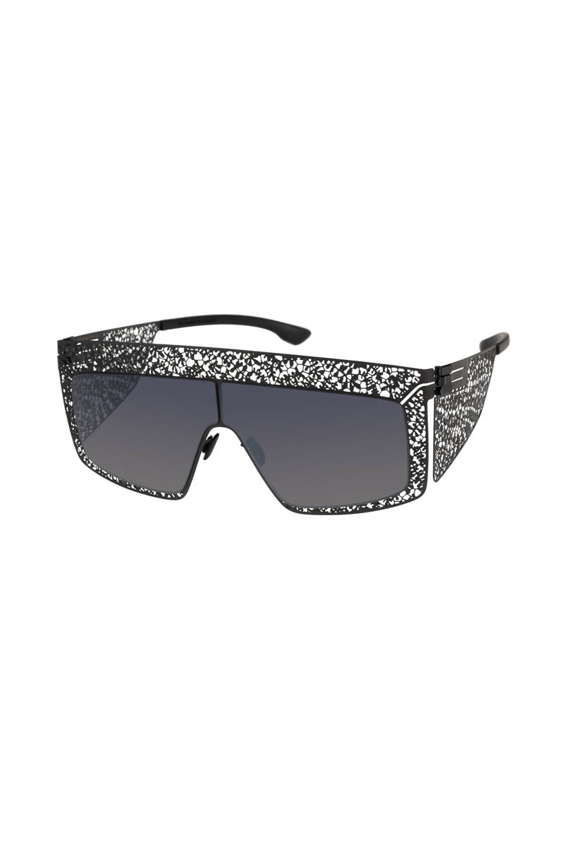 Lace Visor Black Sunglasses