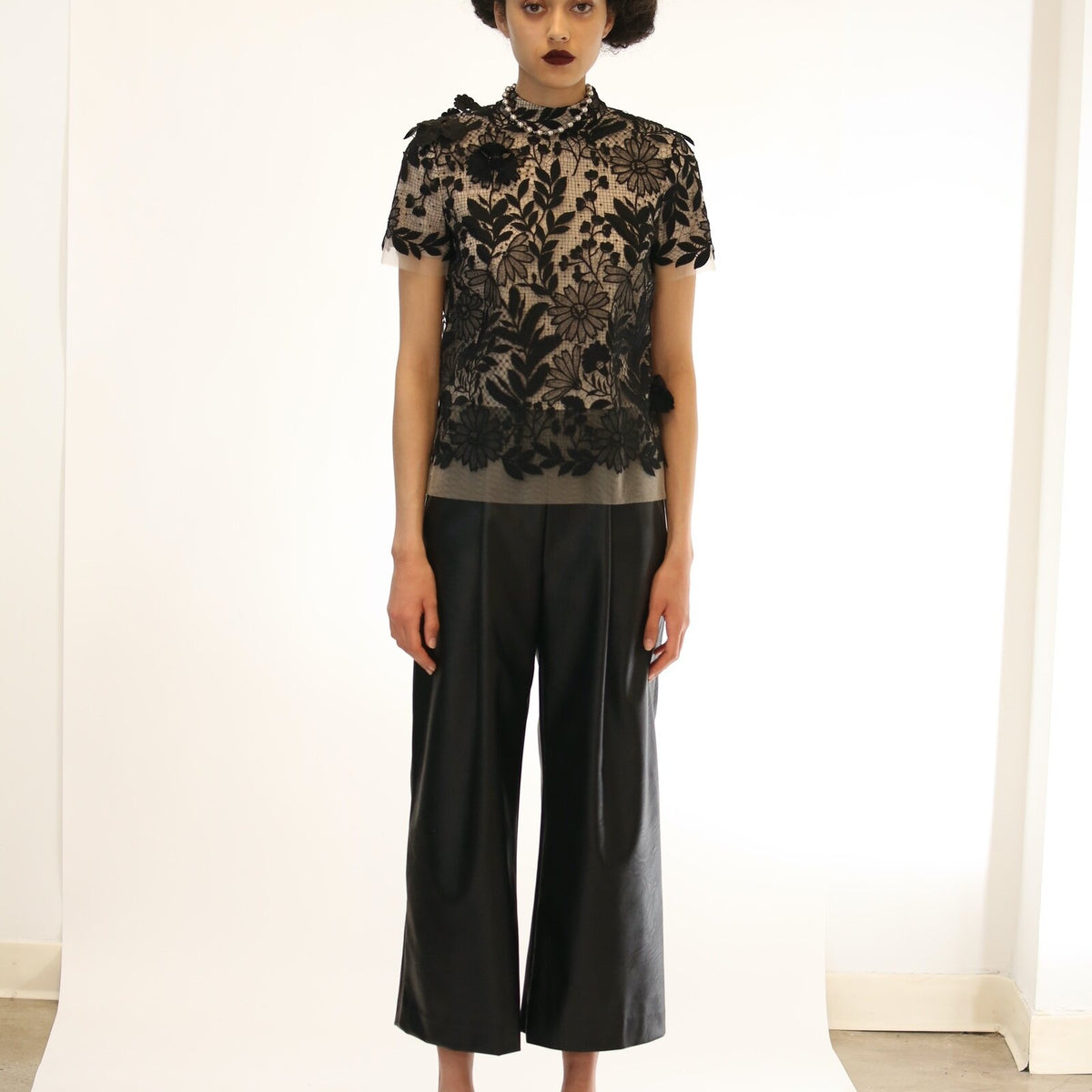 Guipure Lace Tulle Top