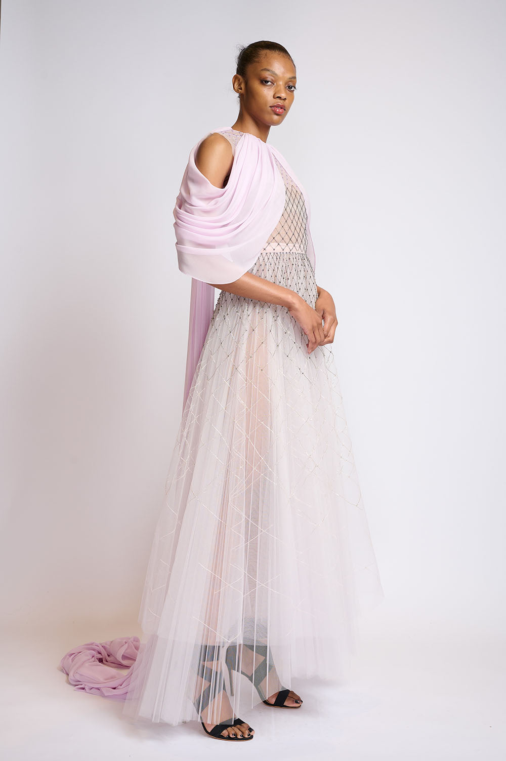 Chiffon and shop tulle dress